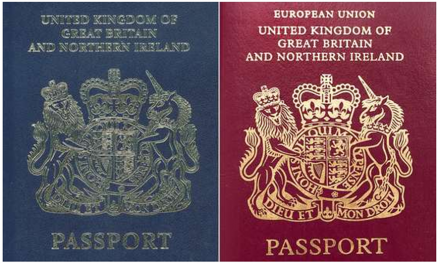 영국 정부 여권 색상을 바꾸기로 결정