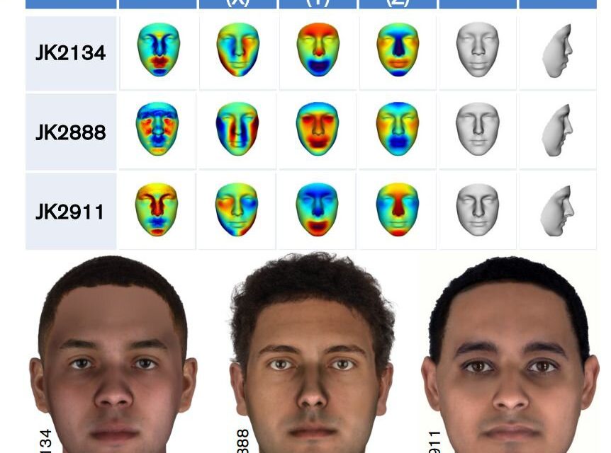 [PHYS ORG] DNA 기술과 열 메쉬를 사용하여 재현한 3개의 고대 이집트 미라 얼굴